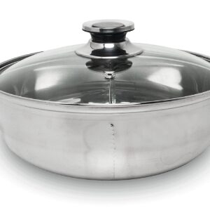 Fondue avec couvercle, 2 compartiments